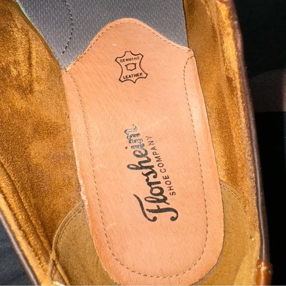 Mens Florsheim Highland Plain‎ Toe Brown Leather Comfort Oxfords Shoes Size 11 M